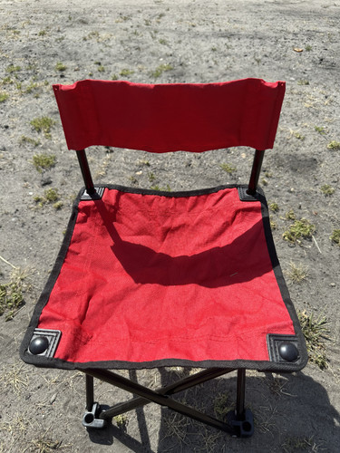 Süßer roter campingstuhl - süßer,